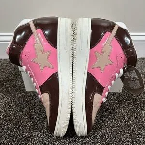 Bape | Shoes | A Bathing Ape Bapesta Hightop Brown Pink Bape